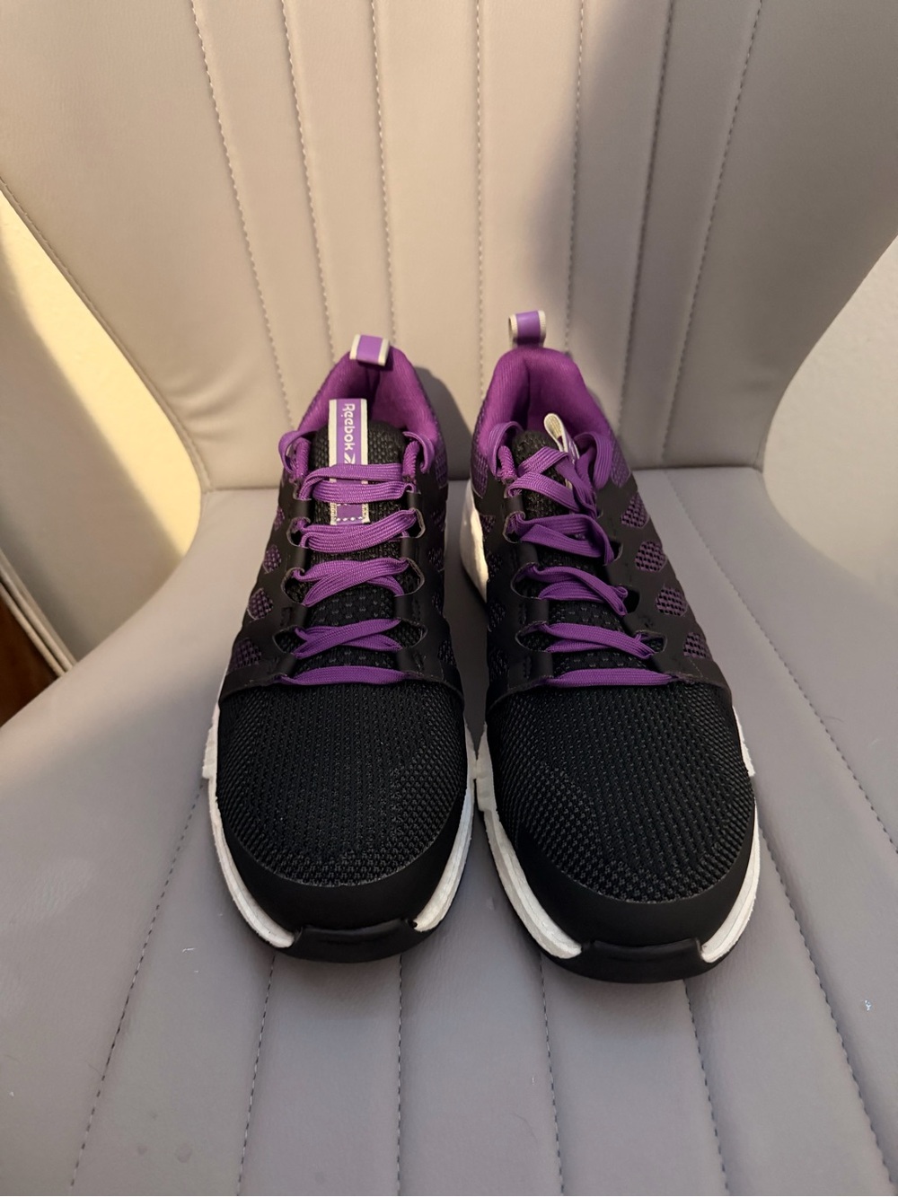Reebok Women’s Black & Purple Combat-Style Moto Boots